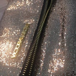 Victoria’s Secret sequined gold clutch